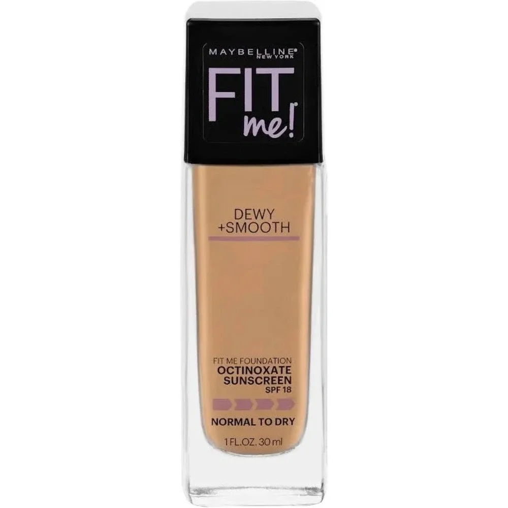 NEW Maybelline Fit Me Dewy Smooth Foundation 225 Medium Buff SPF 18 1oz